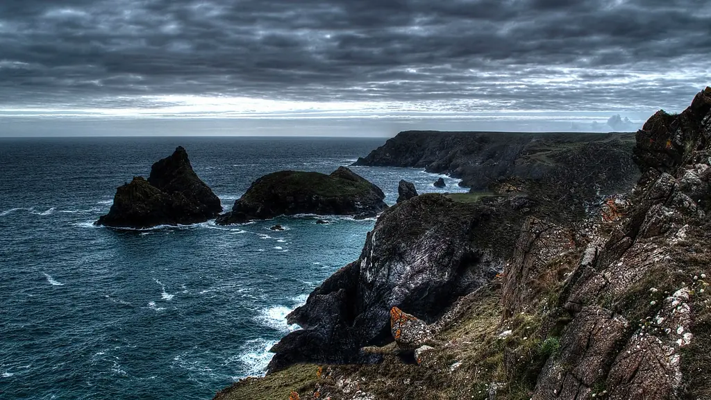 Rough sea along a rocky coast